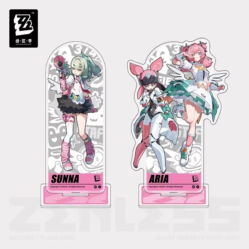 Standee Zenless Zone Zero Sunna Aria Delusional Angel Mô Hình Mica Acrylic Trang Trí Decor Game ZZZ 