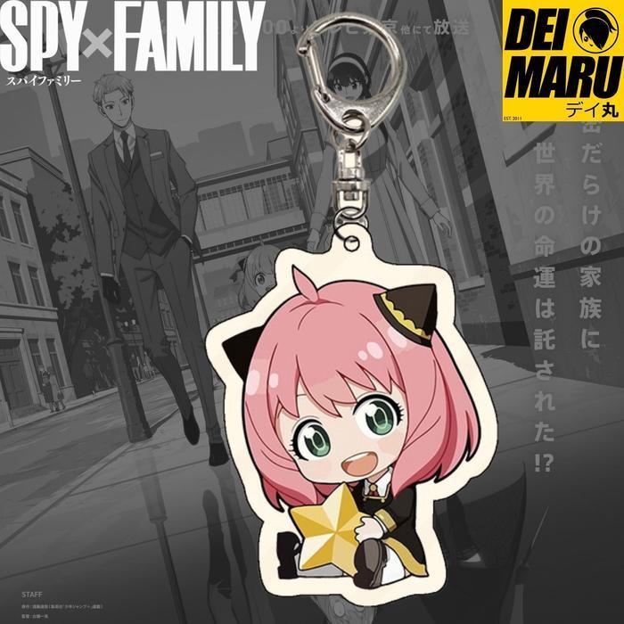 Gantungan Kunci Keychain Anime Spy x Family Anya Loid Yor Akrilik - Anya 1