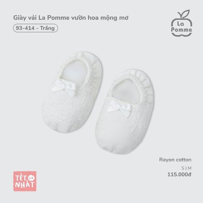 (MamanBébé chính hãng) Giày vải La Pomme vườn hoa mộng mơ - Sợi Rayon Cotton mềm thoáng – Bé gái - S/M