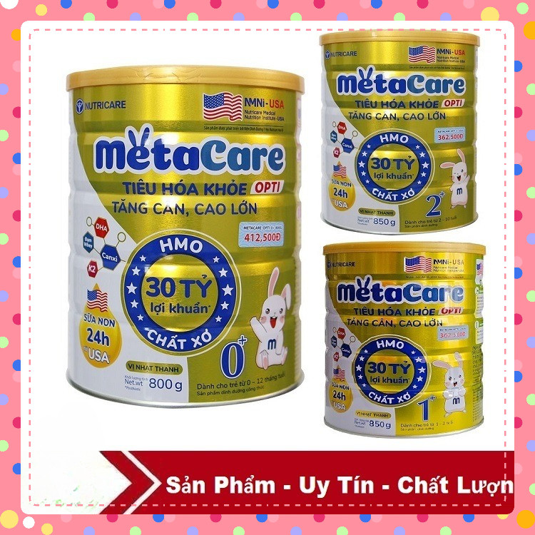 Sữa Metacare OptI thay thế Metacare Gold 0+ 1+ 2+ 800g [Date 2028]