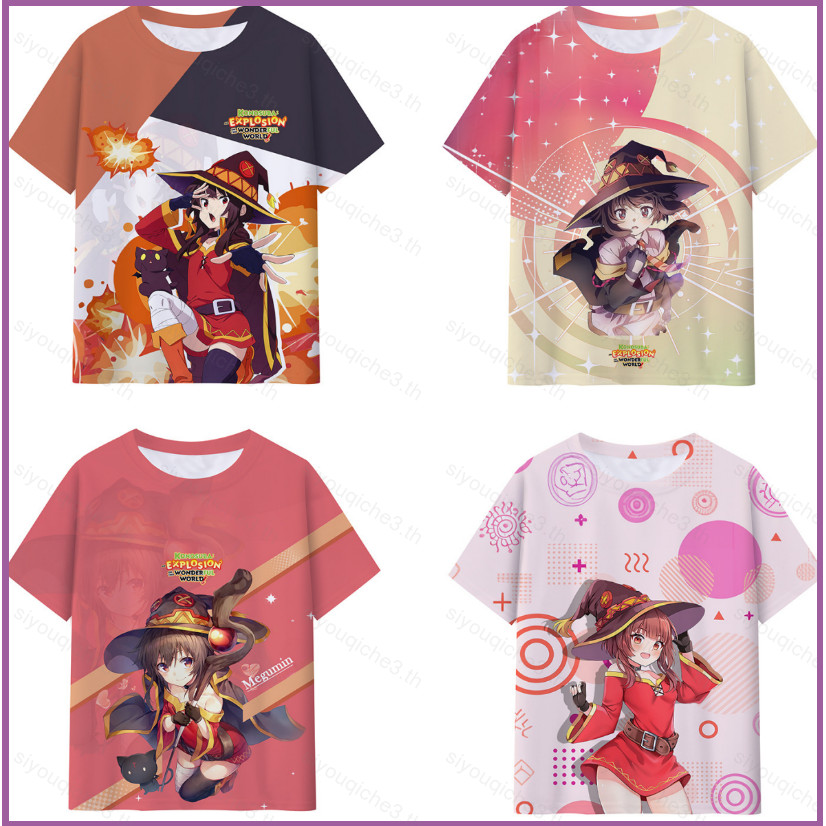 SY3 KonoSuba Megumin - Áo Thun Anime Unisex Tay Ngắn, Phù Hợp Cho Cosplay