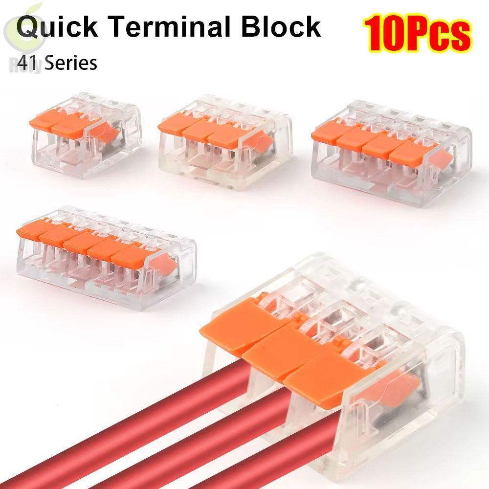 ROLY 10 Đầu nối dây điện, Khối đầu cuối nhanh AWG24-12, Đa năng 2 / 3 / 4 / 5 chân 41 Series Đầu nối