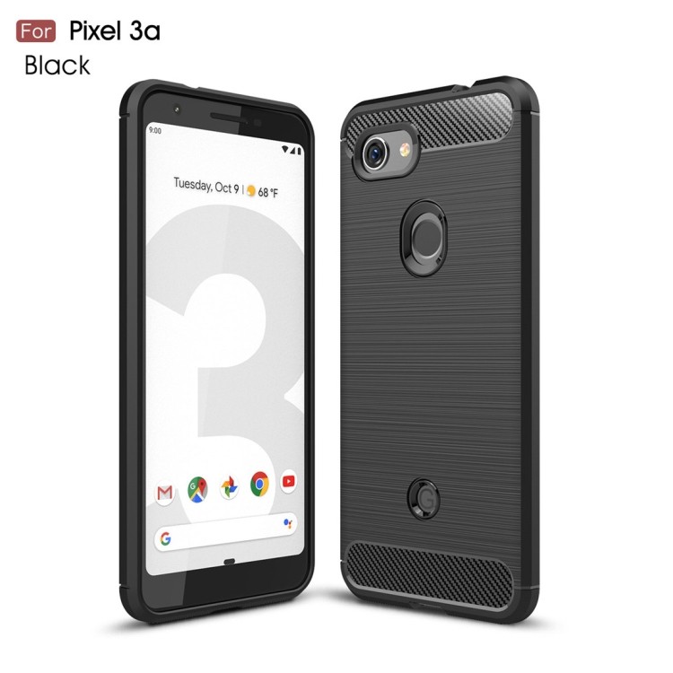 Ốp lưng TPU sợi Carbon kết cấu chải mới cho Google Pixel 3a cho Google Pixel 3a