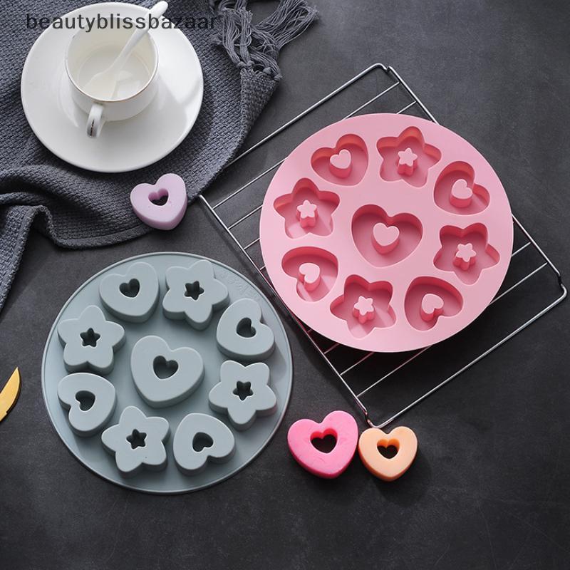 [beautyblissbazaar] Multicavity Heart Little Star Biscuit Dụng cụ làm bánh Twinkle Star Chocolate Mu