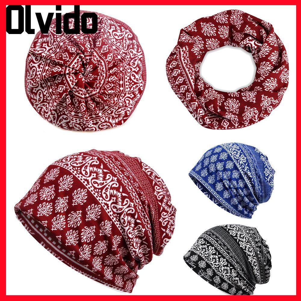 OLVIDO Women Beanies Elastic Chemo Cancer Muslim Hijabs Head Wrap