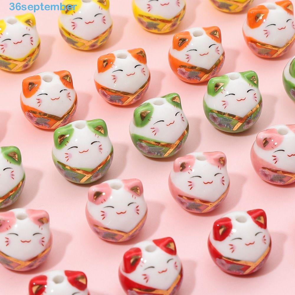 Tháng Mười Hai Hạt Mèo Plutus, Kitty Cat Maneki-neko Hạt, Thời Trang Handmade Vòng Cổ Nhật Bản DIY T
