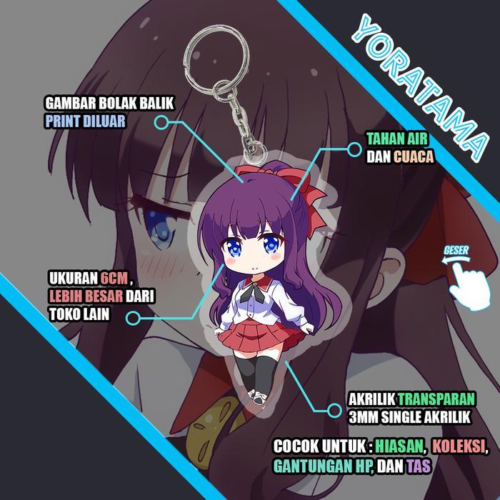 Gantungan Kunci Hifumi New Game Anime, Keychain Anime Lucu