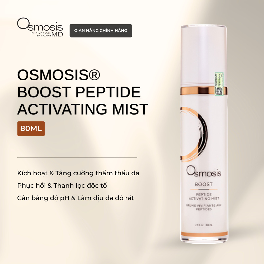Xịt Khoáng Phục Hồi Và Làm Dịu Da - Osmosis Boost Peptide Activating Mist 80ml chính hãng