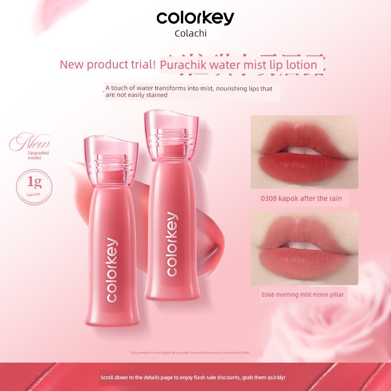 son lì không trôi chính hãng son romand chính hãng Colorkey Mini Son Lì Dạng Lỏng/Son Bóng/Son Tint/
