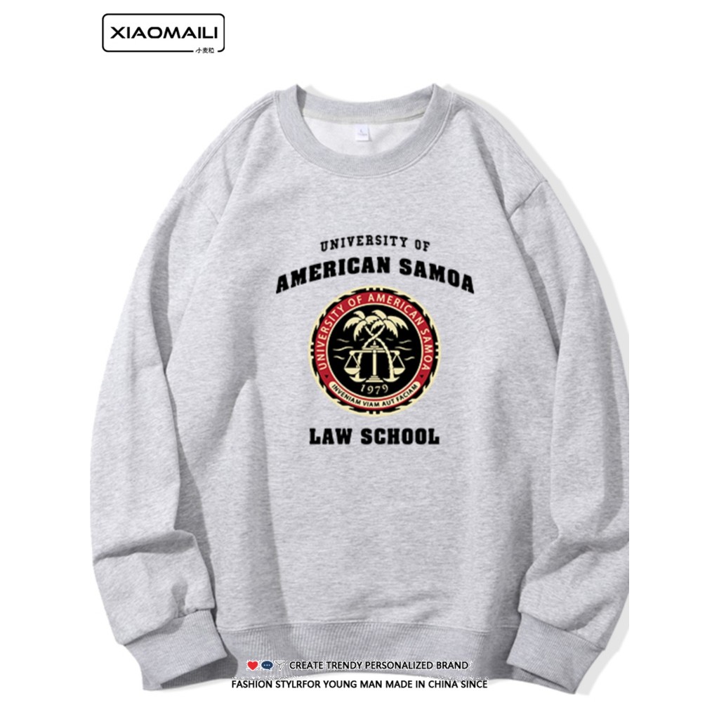 Counterword Jimmy Jimmy Jimmy Samoa Law University Cùng Phong Cách Cổ Tròn Màu Xám Áo Chui Đầu Nam N