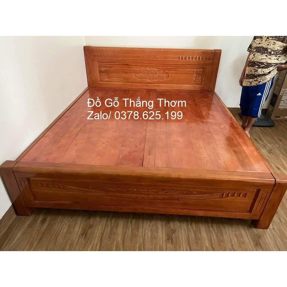 giường gỗ xoan đào 2mx2m2 giá gốc xưởng