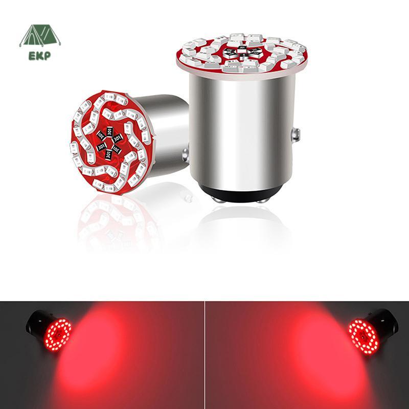 [EKP] 2 Chiếc 1156 1157 Led RGB 2025 30LED DRL Đèn Dừng Đảo Chiều Đèn Đỗ Xe 12V Xe Máy Nhấp Nháy Led