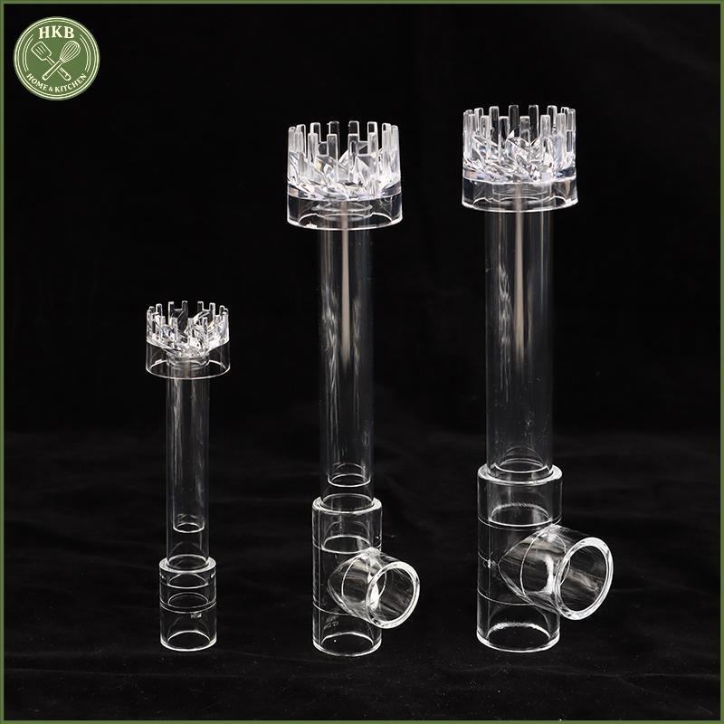[SH] 1 Bộ DIY Clear Aquarium Skimmer Acrylic Lily Pipe Spin Inflow Outflow Water Plant Tank Filter C