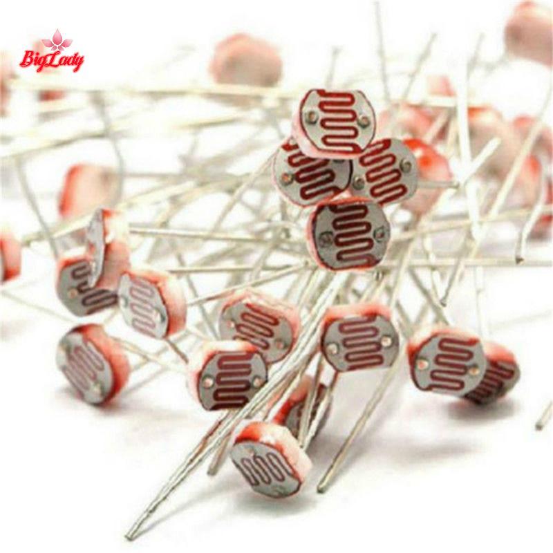SHNGki 30 Chiếc Photoresistor LDR CDS 5 Mm Cảm Biến Điện Trở Nhẹ GL5516 Arduino Mới