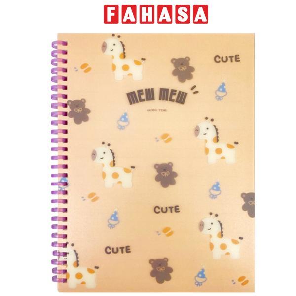 Sổ Lò Xo Teen B5 - Kẻ Ngang - 140 Trang 80gsm - Depai B5-042-19 - Màu Cam
