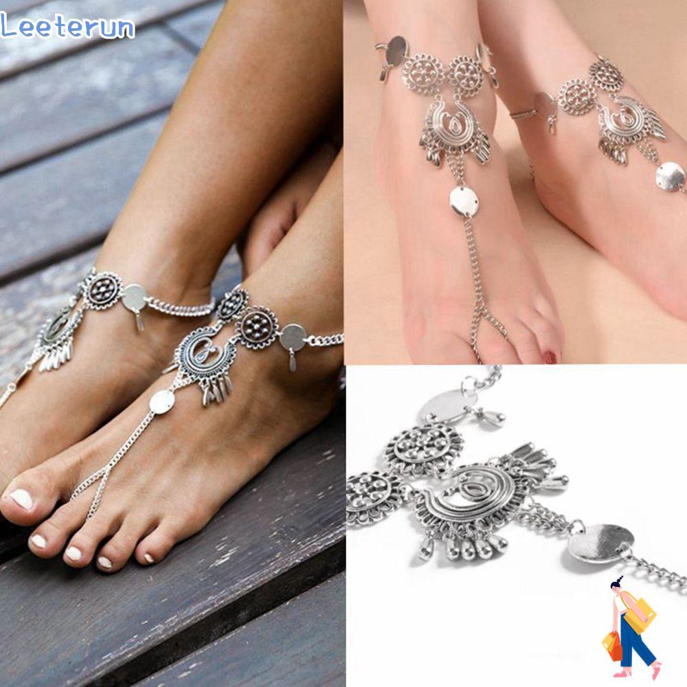 LEETERUN Barefoot Retro Sandal Boho Style Foot Chain