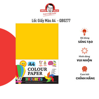 Lốc giấy màu a4 60 tờ uncle bills qb0277