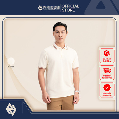 Áo polo cộc tay nam Phan Nguyễn, chất liệu cotton mềm mại, thoáng mát, form regular fit APC.318
