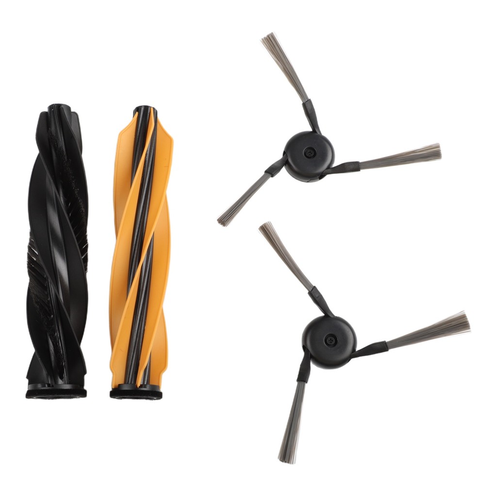[Homestore]Roller Brush Kit Soft Wool Bristles Side Brushes Dust Filtration Sturdy Material