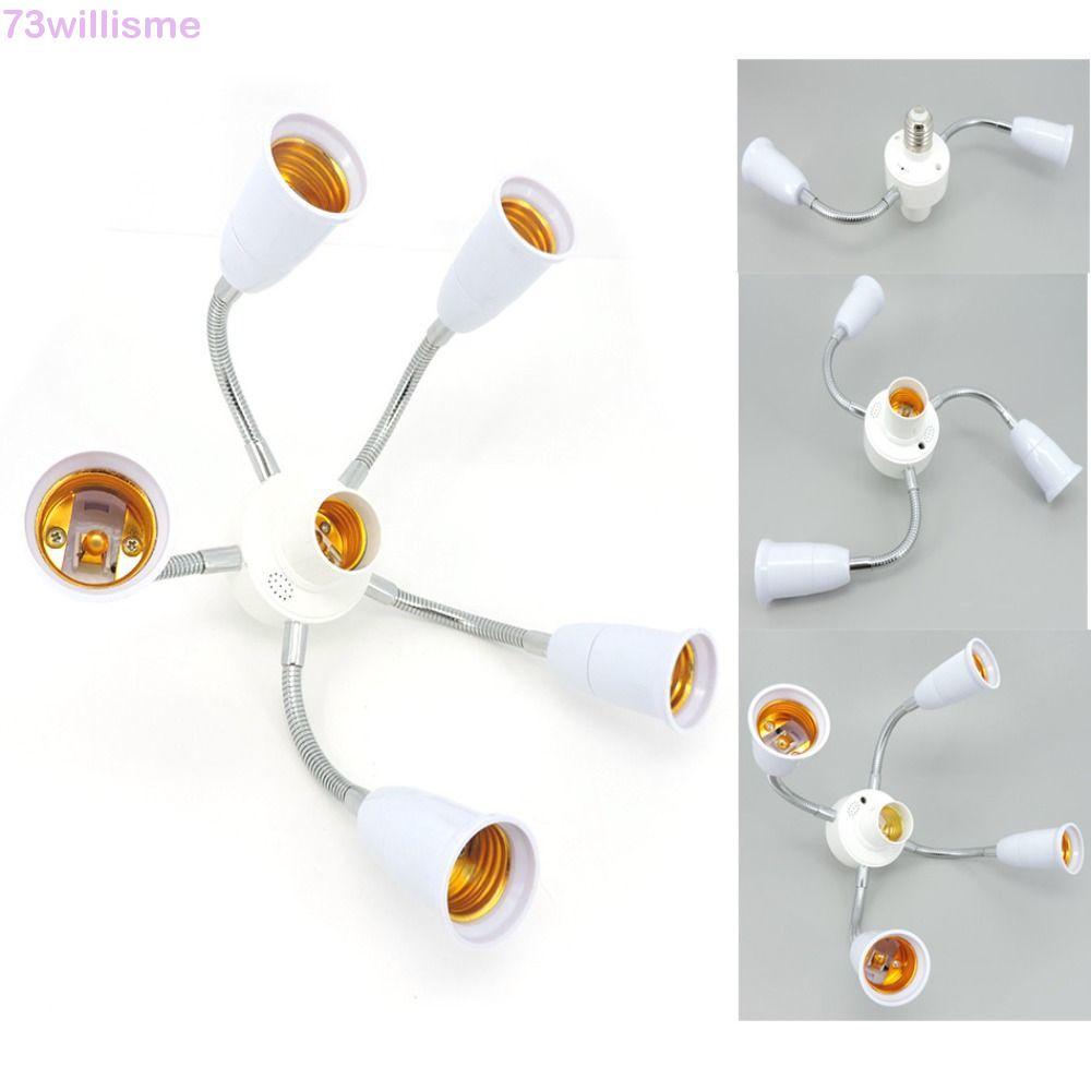 Bộ chia ổ cắm đèn WILLISME E27, Bộ chuyển đổi bóng đèn E27 sang E27 Bộ chuyển đổi giá đỡ đèn E27, Đầ