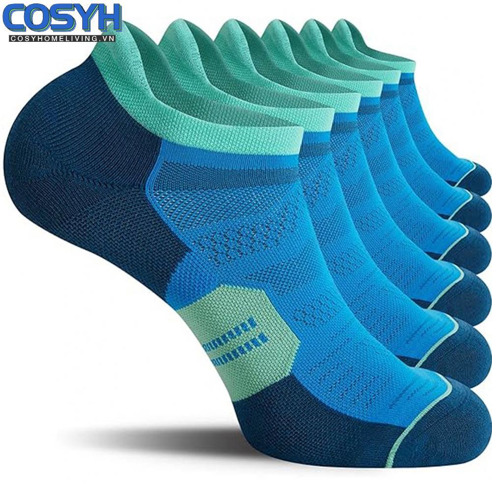 <cosyh>Summer Friendly Men's Boat Socks with Soft Cotton and Checkered Design