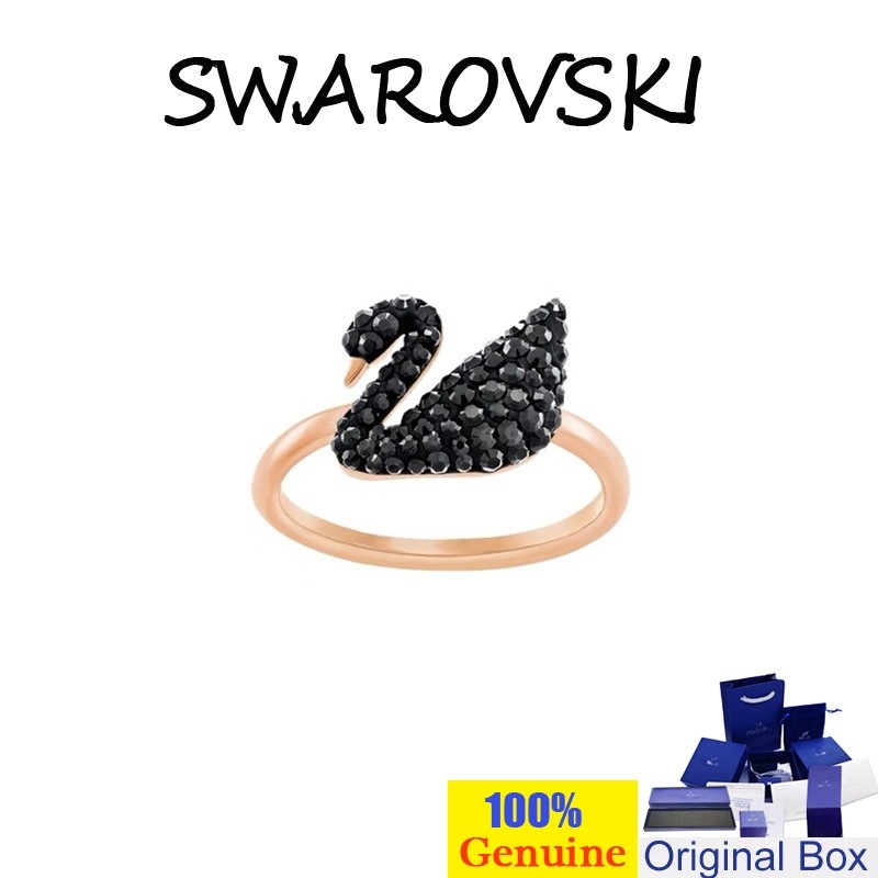 22j Swarovski In stock Swarovski ICONIC SWAN Stacking jewelry rings Crystal rings Silver love rings 