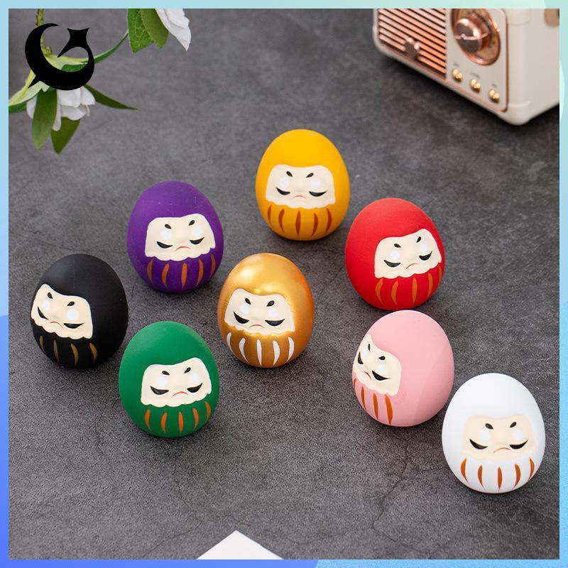 [FIREFLY1] Tượng Daruma gốm Nhật Bản Daruma Tumbler Thủ công Luy Fortune Trang trí phong cảnh Búp bê