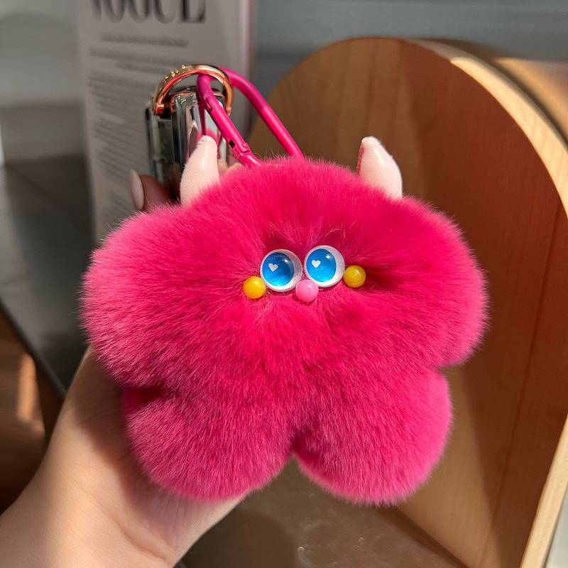 Cute Imitation Rabbit Fur Calf Car Plush Key Chain Pendant Cute Imitation Rabbit Fur Calf Car Plush 