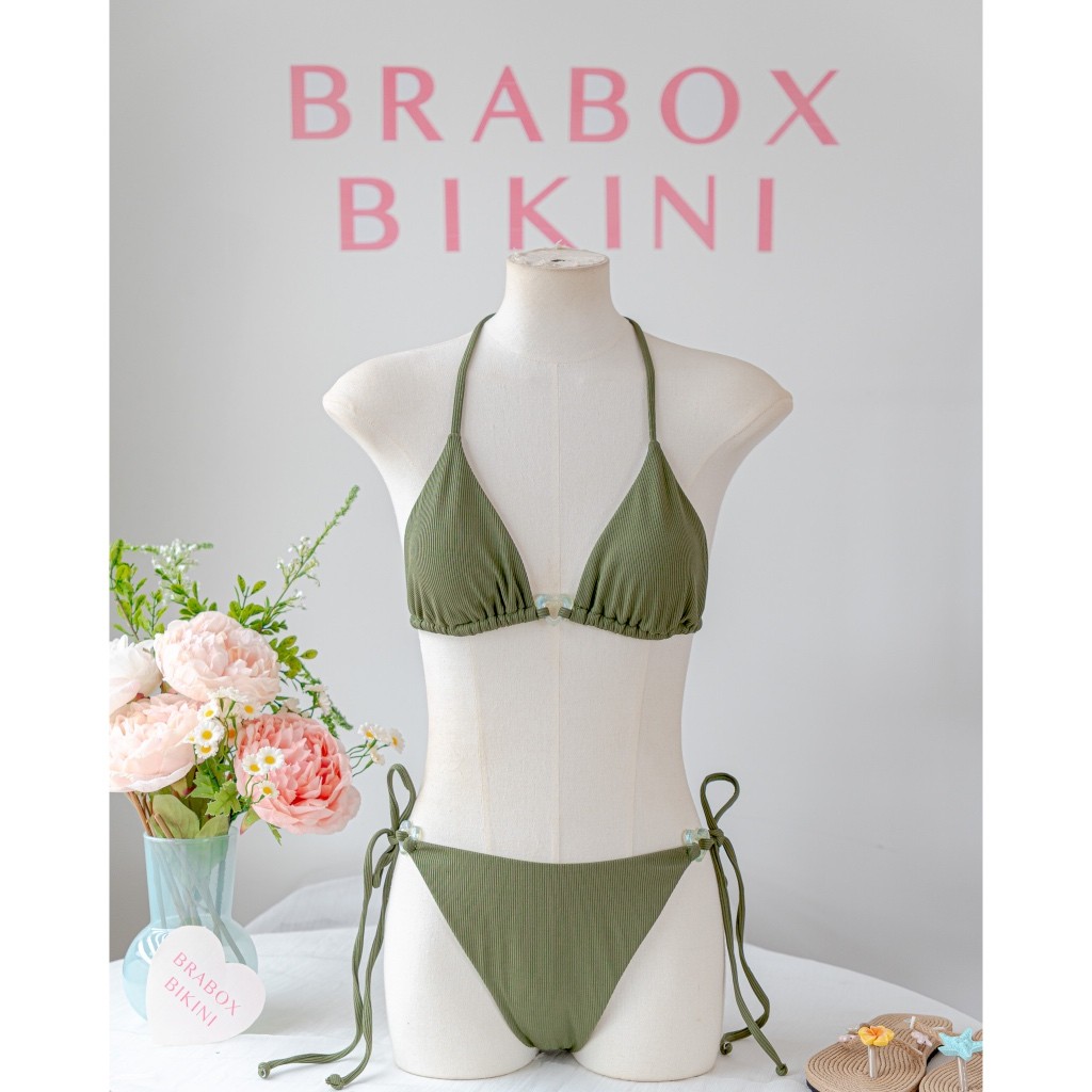 Bikini charm Tim xanh Rêu Mossy Muse BRABOX BIKI57 | BigBuy360 - bigbuy360.vn