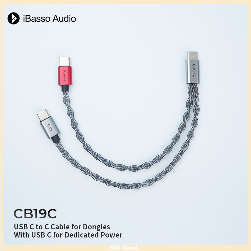 Cáp IBasso CB19C USB-C mới Dongle Cáp nguồn riêng biệt TYPE-C TO C Hỗ trợ Bộ giải mã DAC HIBY FIIO