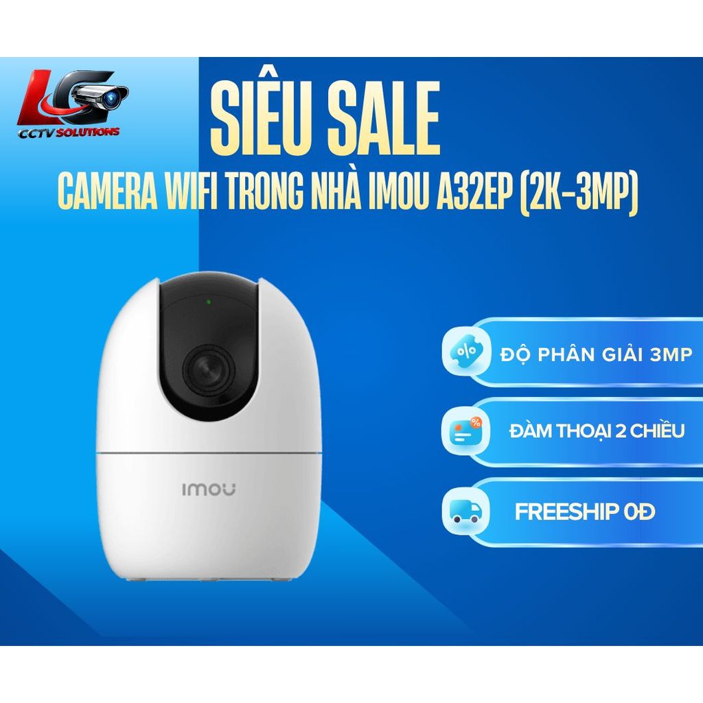Camera Wi-Fi Trong Nhà IMOU Ranger 2 (A32EP 3MP / A32P-Pro 3MP / A52P-Pro 5MP)-Xoay 360, Màu Ban Đêm