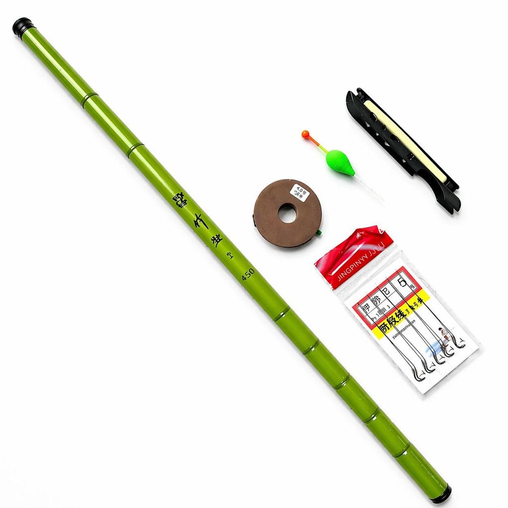 Cần câu tay Trúc Xanh 3H full xanh Carbon 2m7-6m3 độ dẻo cao kèm phụ kiện câu cá giải trí rô riếc ch