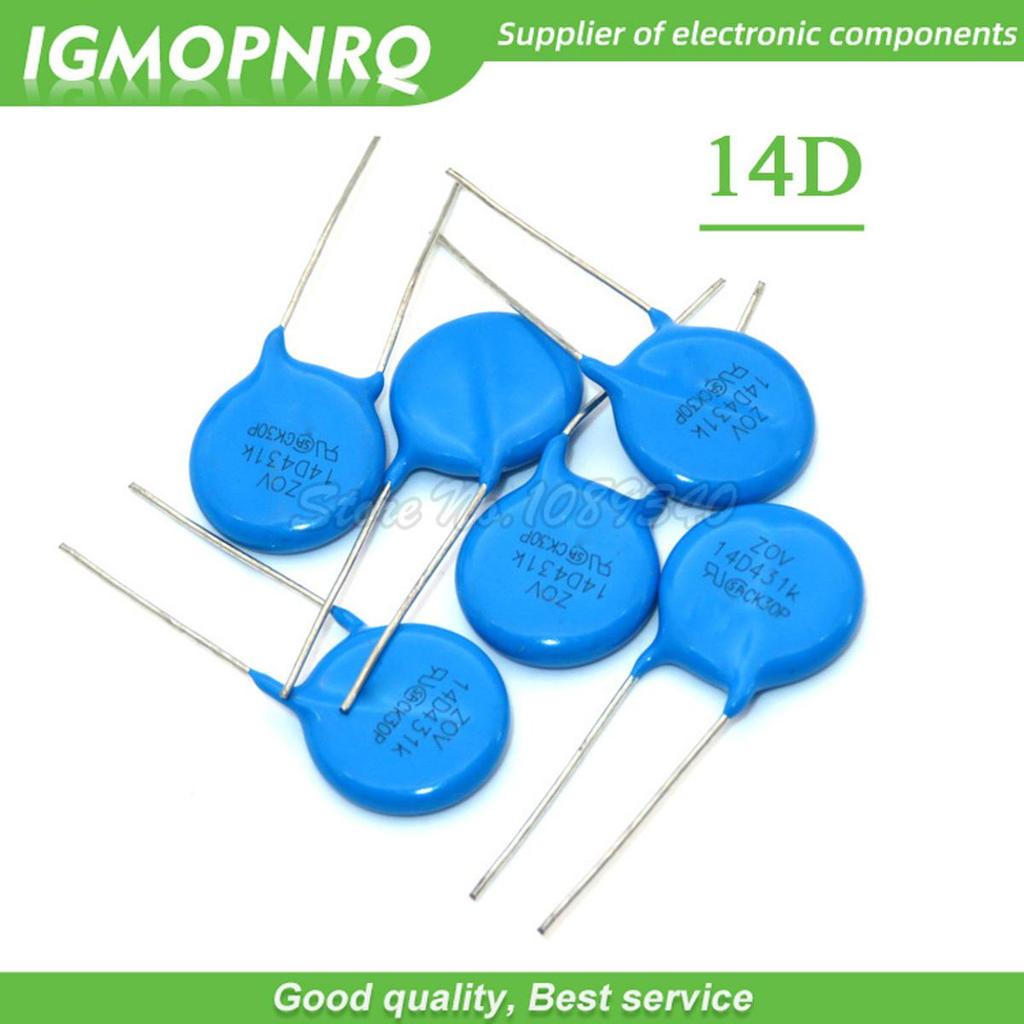10 CÁI piezoresistor 14D151K 14D201K 14D220K 14D221K 14D270K 14D431K 14D470K 14D471K 14D561K 14D621K