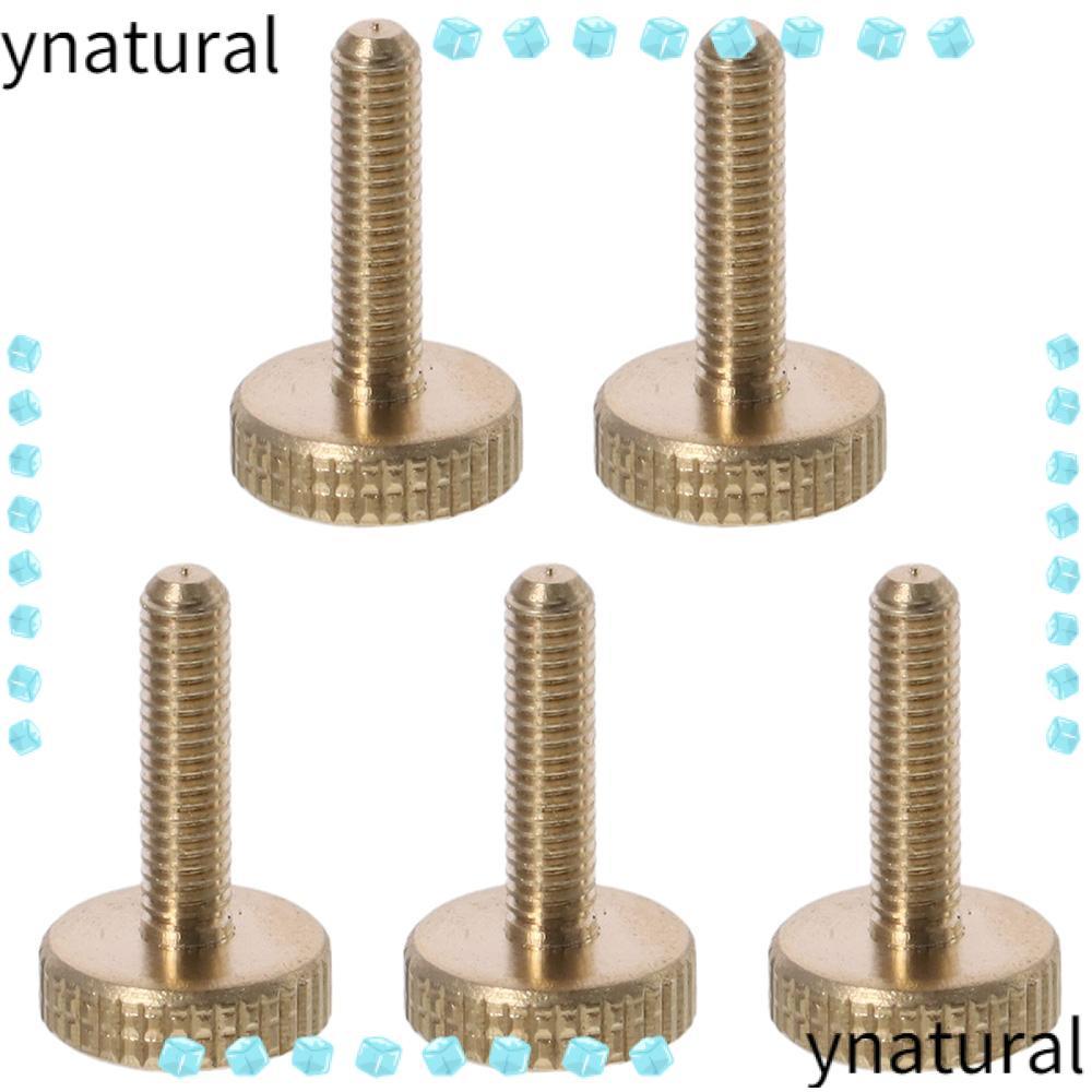 YNATURAL5Q 5 đầu phẳng, Vít ngón tay cái có khía bằng đồng M4x 6-14mm, Vít nâng tay điện tử