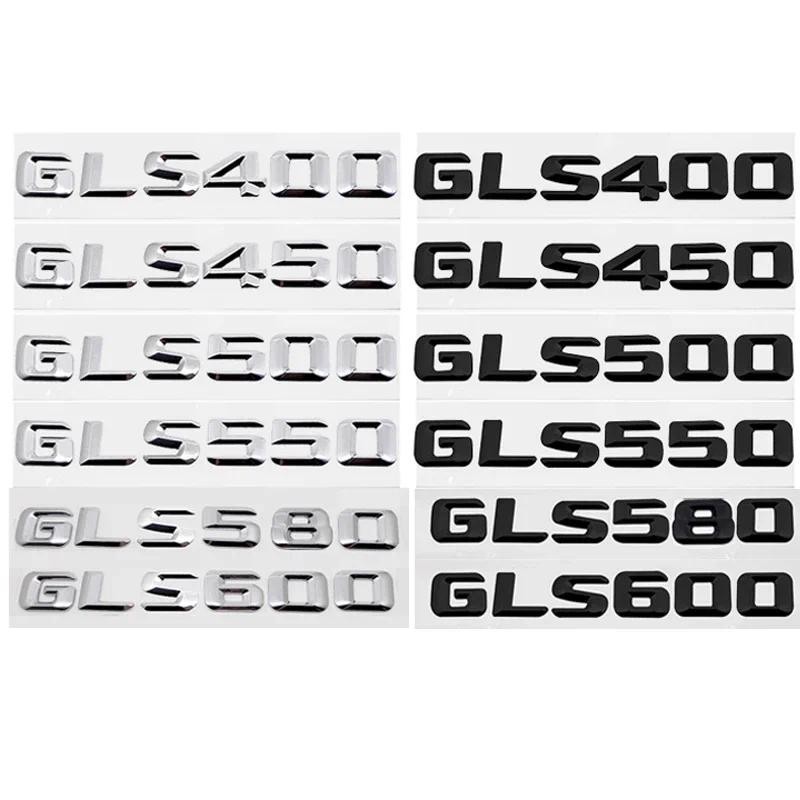 Xe Đuôi Chữ Số Biểu Tượng Dán Cho Xe Mercedes Benz GLS400 GLS450 GLS500 GLS550 GLS580 GLS600 3D Phía