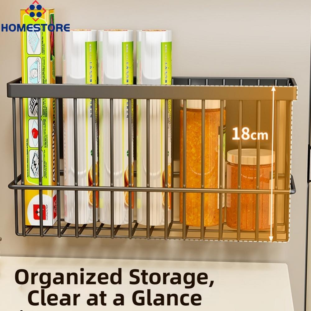 [Homestore]Magnetic Fridge Organizer Kitchen Storage Box for Foil Wrap Spice Rack Side