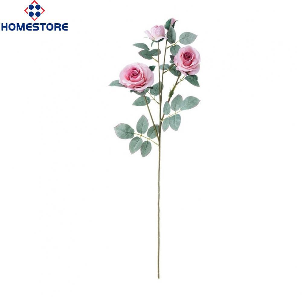[Homestore]Camellia Artificial Flower Bouquet Soft Polyester Petals For Wedding Table Decor