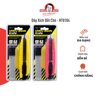 Dao rọc giấy uncle bills kèm 5 lưỡi dao nhập khẩu lưỡi rọc cứng cáp có khóa vặn - ht0104