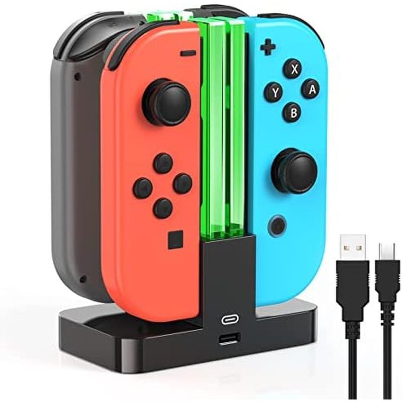 Đế sạc thay thế cho bộ điều khiển joycon cho bảng điều khiển OLED cho Joy Cons, Dock Station cho bộ 