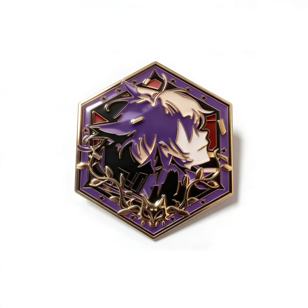 Biểu tượng nhân vật Arknights Lappland bằng kim loại - Huy hiệu sưu tập cho người hâm mộ