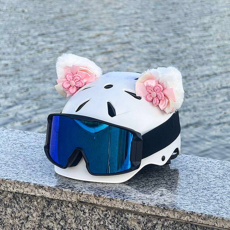 Bicycle Helmet Equipment Accessories Cat Ear Bow Quick Release Stickers Bicycle Helmet Equipment Acc