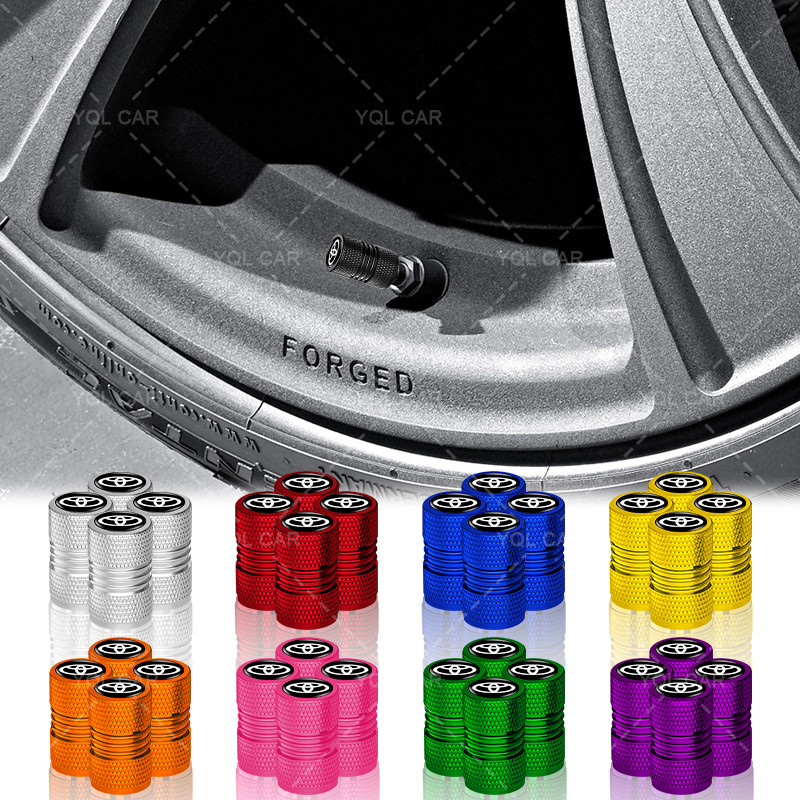 4 Màu Hợp Kim Lốp Xe Ô Tô Nắp Bánh Xe Ô Tô Lốp Chống Rò Rỉ Mũ Cho Xe Toyota Corolla Yaris Aygo Prius