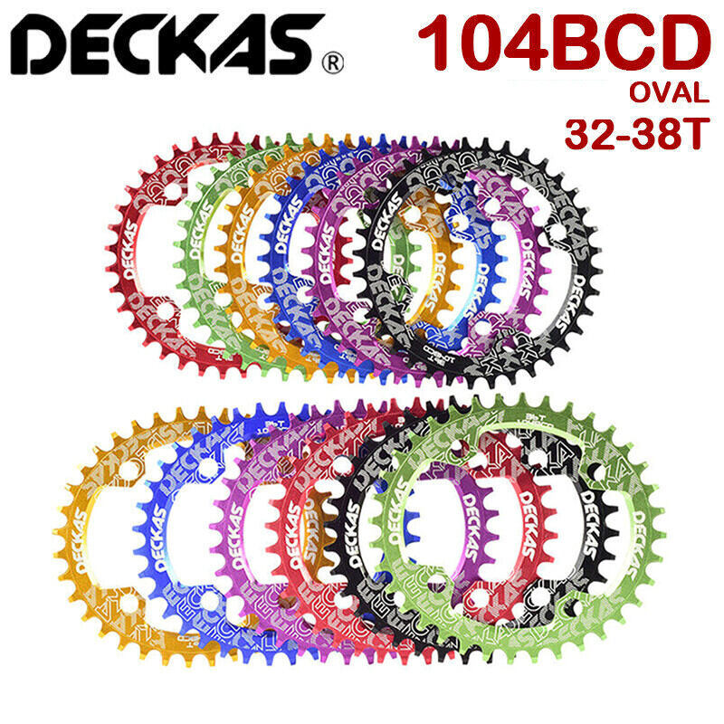 Deckas 104BCD Hình Bầu Dục Nẹp Rộng Xích MTB Xe Đạp Leo Núi Xe Đạp 104BCD 32T 34T 36T 38T Xích Crank