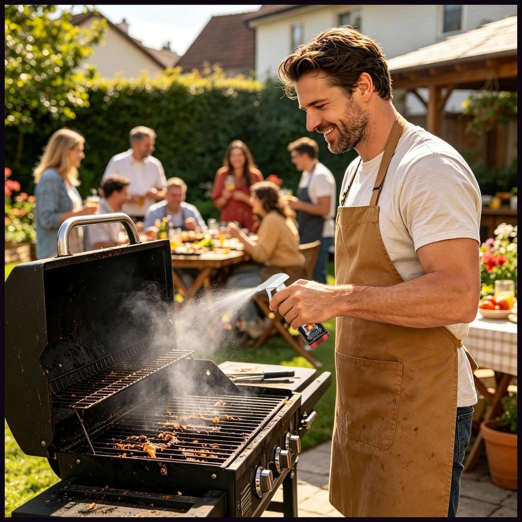 BBQ Grill Cleaner Spray 100ml Grime Remover Restore Shine Agent Grill Grease Cleaner Spray cho lò vi