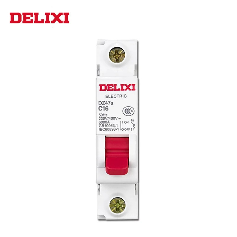 Bộ ngắt mạch FZDELIXI DZ47s 1Pole C loại đường cong 230 / 400V 50HZ 1A 2A 3A 6A 10A 16A 20A 25A 32A 