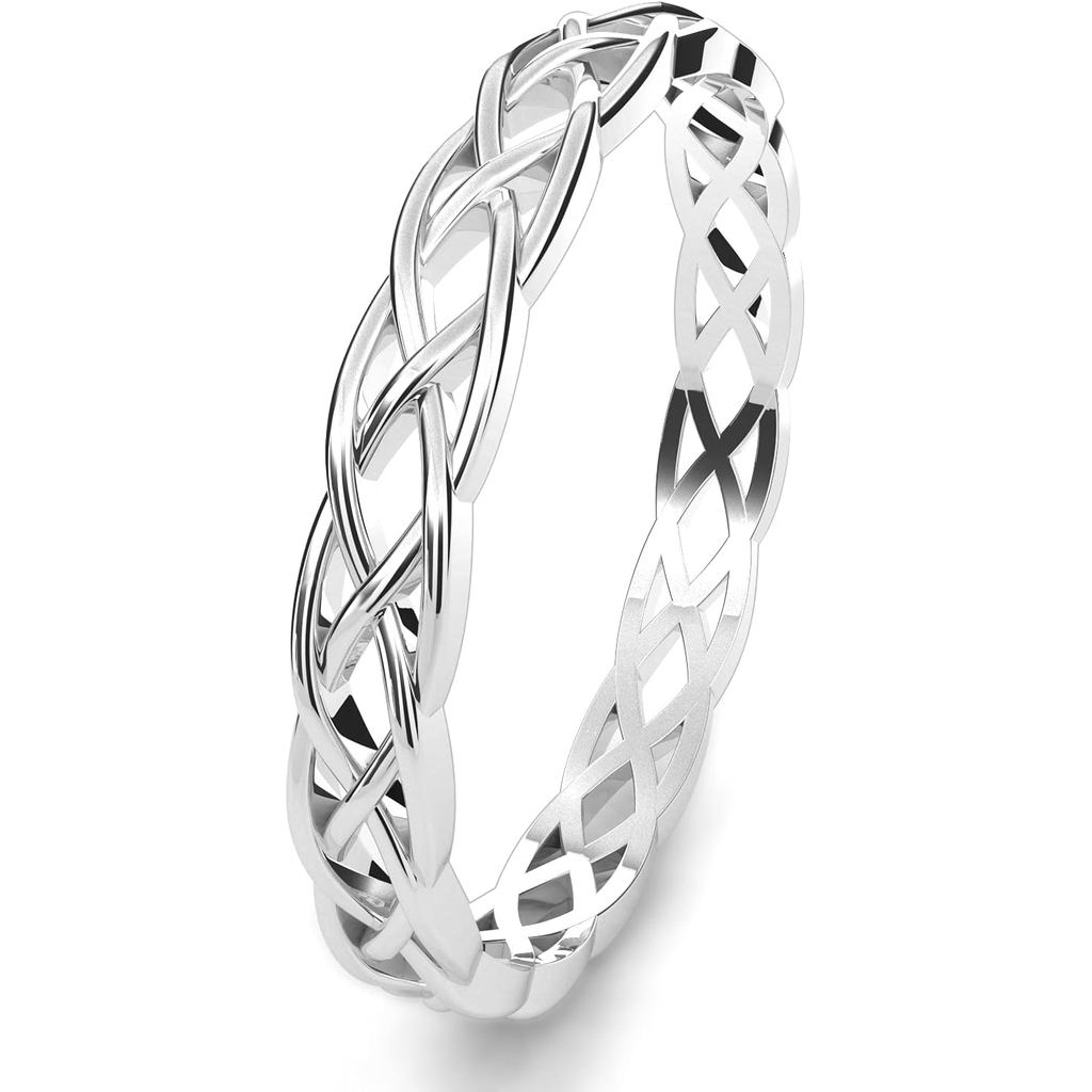 Nhà máy kim loại Bạc 925 Celtic Knot Eternity Band Ring