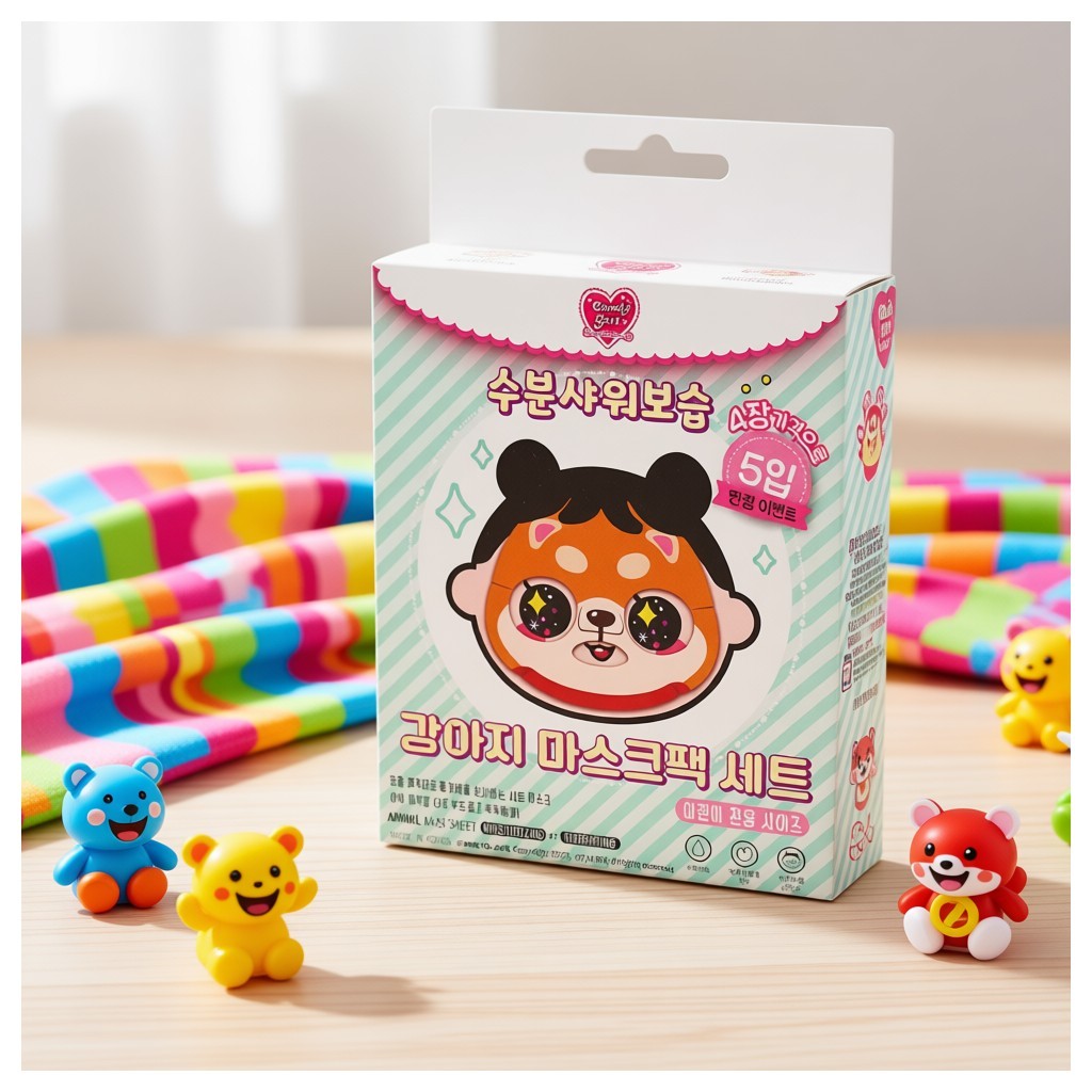[candygirl] Mặt nạ tấm Puppy Kids 5 chiếc, 100g, 1 cái / Mặt nạ tấm Hàn Quốc / Kids Fun / Chính hãng