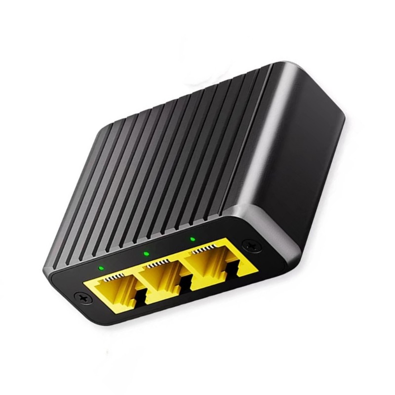 Bộ chuyển đổi mạng QUU Gigabit Bộ chia mạng RJ45 1 đến 3 Bộ kết nối RJ45 1000Mbps Bộ chuyển đổi Giga
