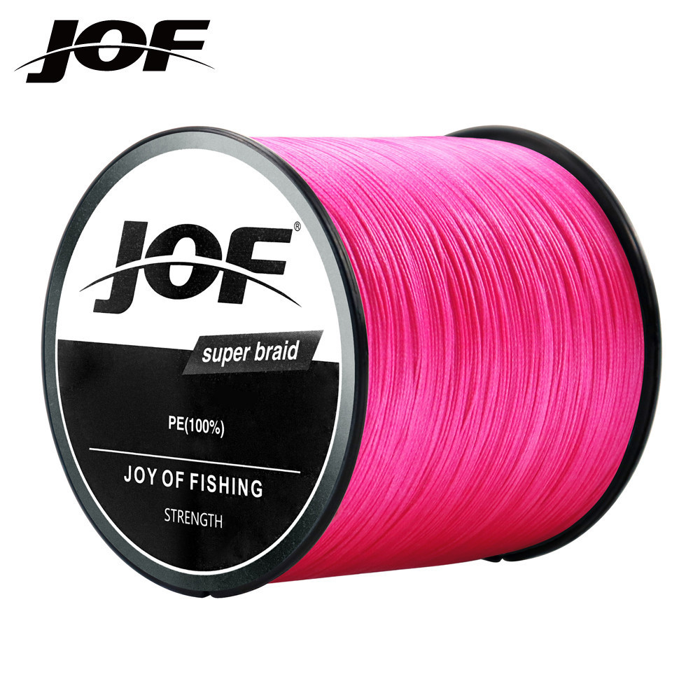 JOF 500M 8 Dây PE Dây Bện Dây Câu Cá PE 100% PE Nước Mặn Biển Siêu Mạnh Cho Mồi