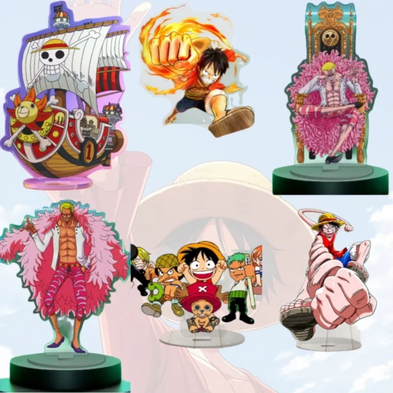 Standee One Piece Mô Hình Mica Anime Trang Trí Bàn Học Nhân Vật Luffy Zoro Sanji Nami Chopper Doflam